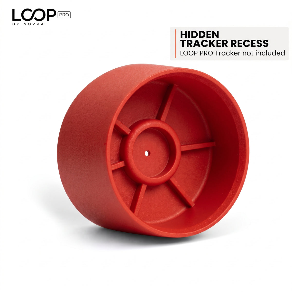 LOOP PRO bottle in Ember Red with grip sleeve and magnetic phone mount [colour:Ember]