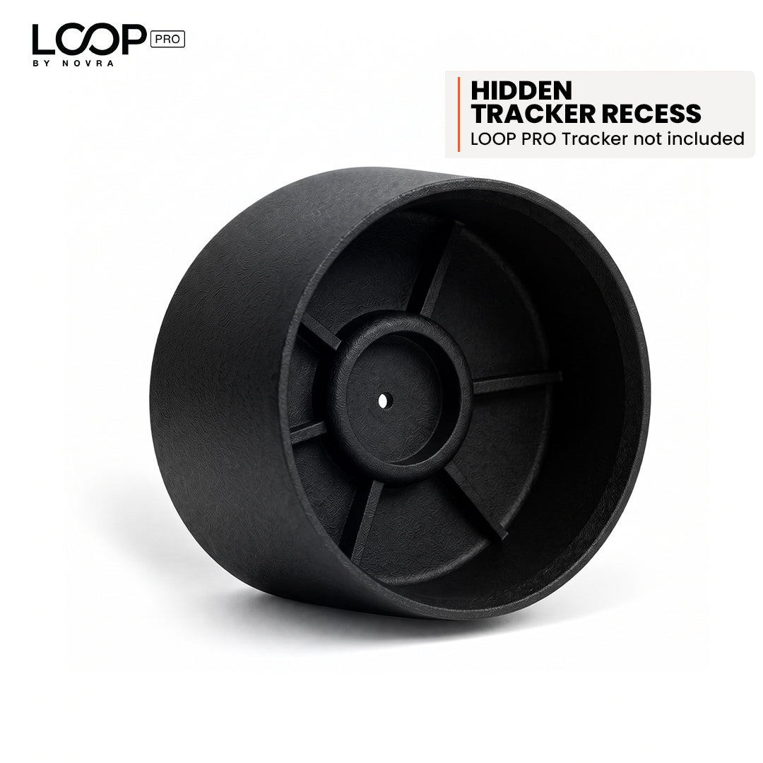 LOOP PRO bottle in Onyx Black with grip sleeve and magnetic phone mount [colour:Onyx]