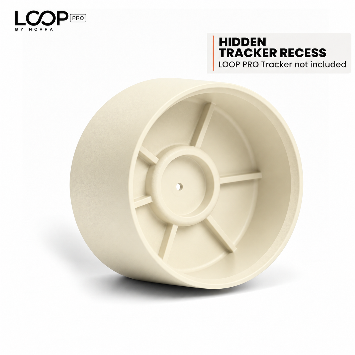 LOOP PRO bottle in Ivory Cream with grip sleeve and magnetic phone mount [colour:Ivory]