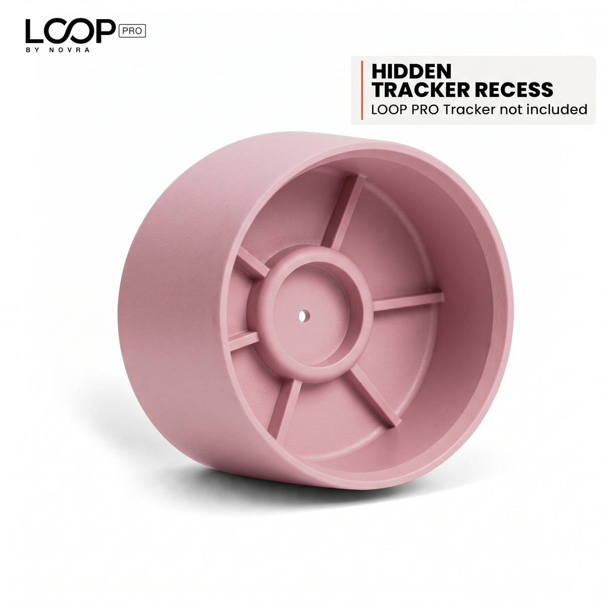 LOOP PRO bottle in Blush Pink with grip sleeve and magnetic phone mount [colour:Blush]
